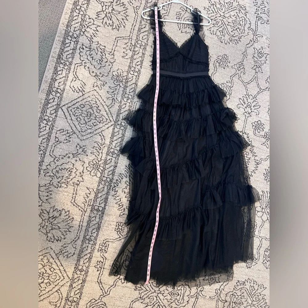 Betsy and Adam Black Layered Maxi Dress - Picture 8 of 9